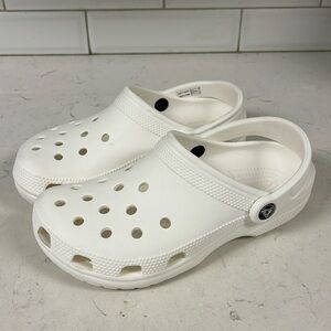 Crocs Classic Clog White Fun Rubber Shoes Unisex Adult M5 / W7